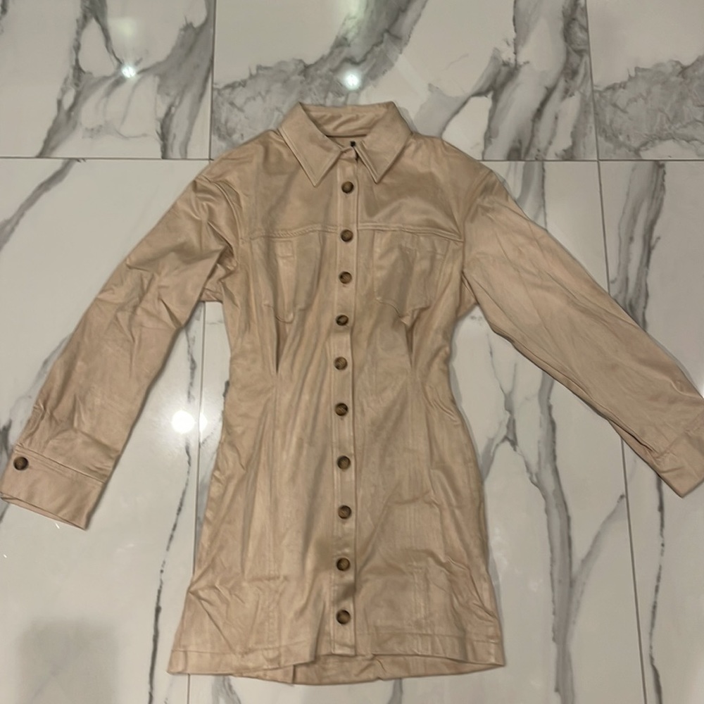 ZARA Faux Suede Dress - Picture 7 of 8